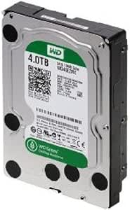 WesternDigital Disque dur 4 To WD40EZRX Green SATA3 3,5" interne, jusqu'à 7200 tr/min, mémoire tampon : 64 Mo