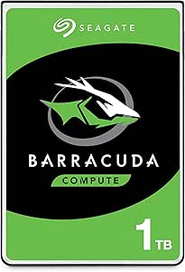 Seagate BarraCuda 1To, Disque Dur Interne HDD, 2.5 pouces, SATA 6 Goit/s, 5 400 tr/min, 128 Mo de cache, pour PC et ordinateur portable, Ouverture Facile, Services Rescue (ST1000LM048)