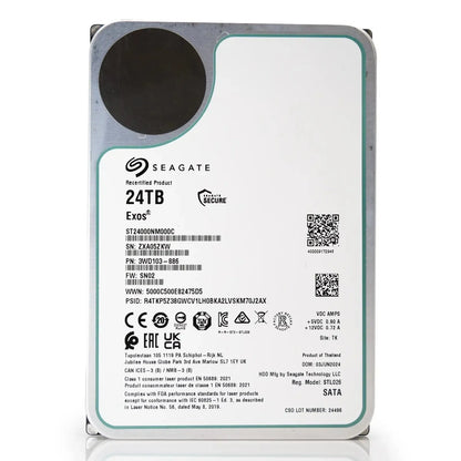Seagate Exos ST24000NM000C 24TB 7.2K RPM SATA 6Gb/s 512e 3.5in Harde schijf Seagate