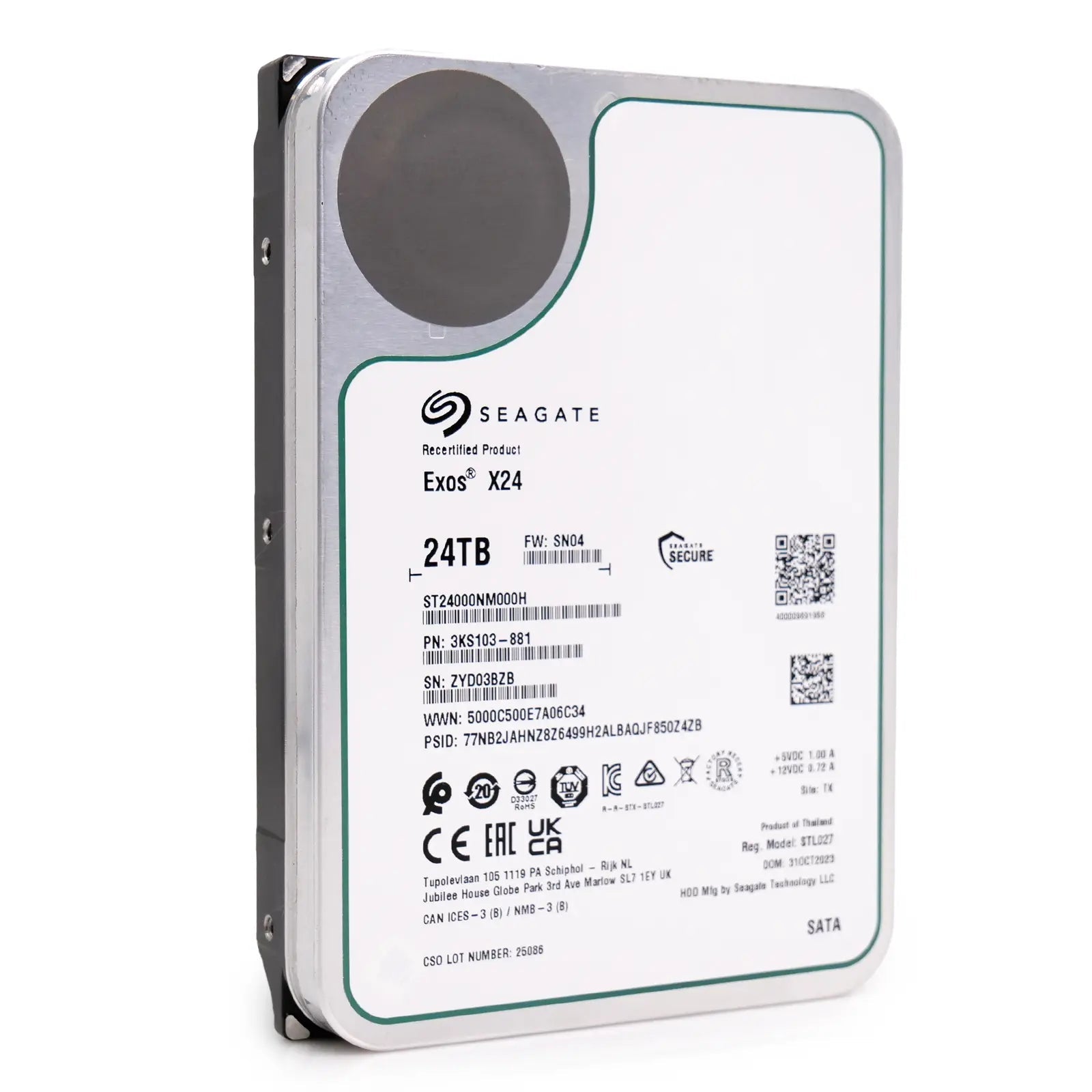 Stockage Enterprise Seagate Exos 24To pour NAS