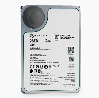 Seagate Exos ST28000NM000C 28TB 7.2K RPM SATA 6Gb/s 512e CMR 3.5in Harde schijf Seagate