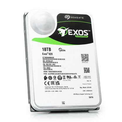 Seagate Exos X20 ST18000NM003D 18TB 7.2K RPM SATA 6Gb/s 3.5in Harde schijf Seagate